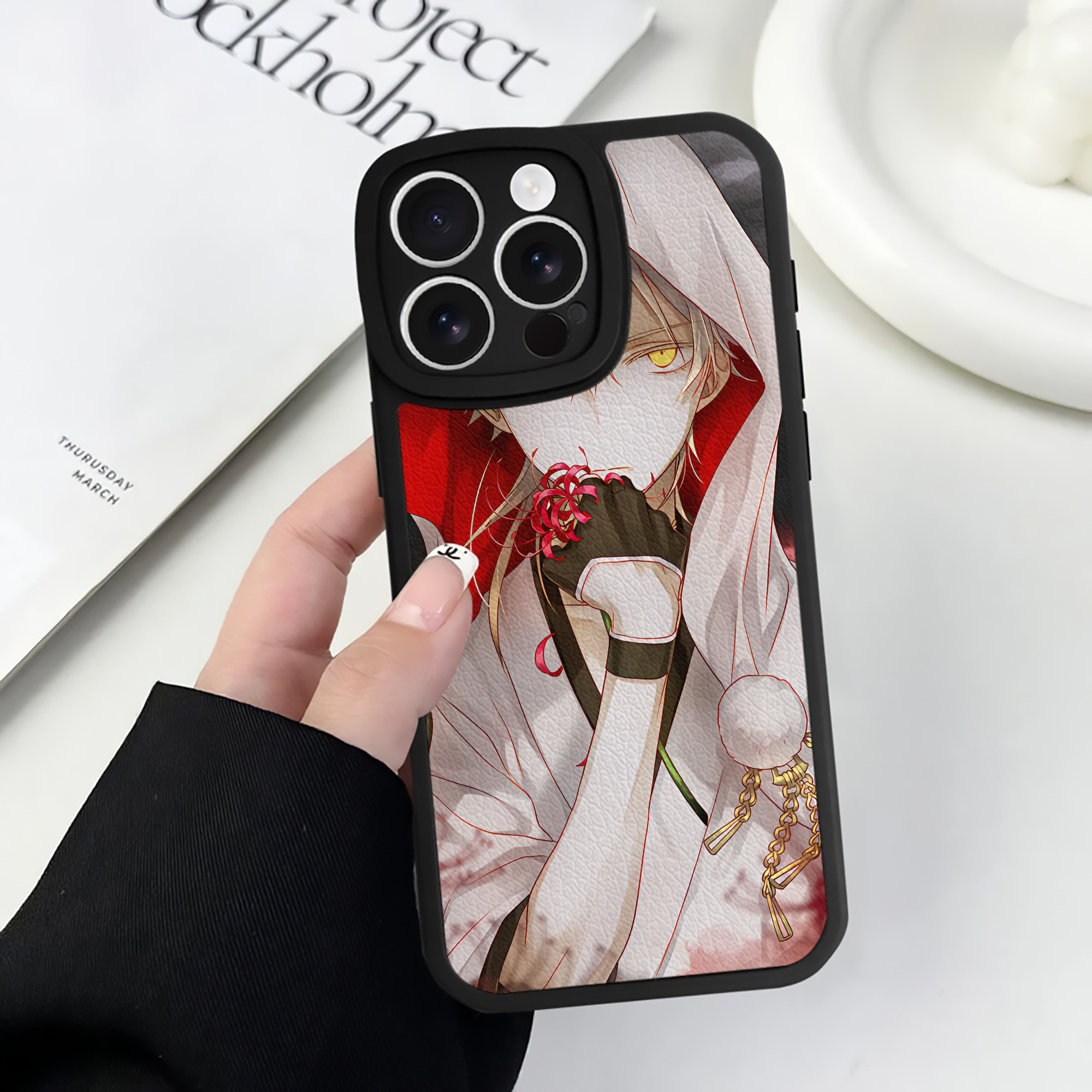 （画像用） 刀剣乱舞 Touken Ranbu 【iPhone 16シリーズ対応】シリコンスマホケース（レザー調） 材質：シリコン